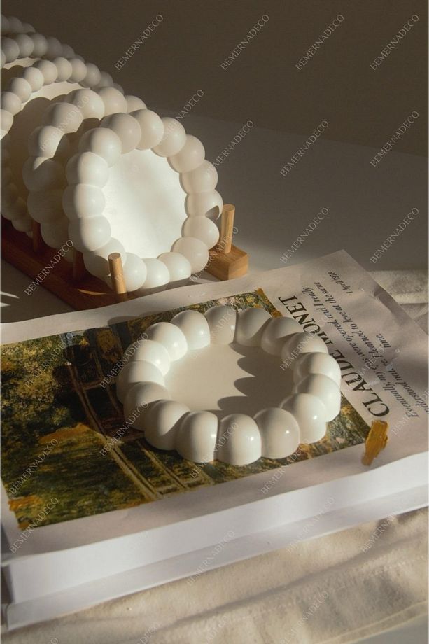 Dekoratif Takı Tabağı, Küçük Bubble, Bardak Altı, Takı Tabağı (VERNİKLİ) - 1