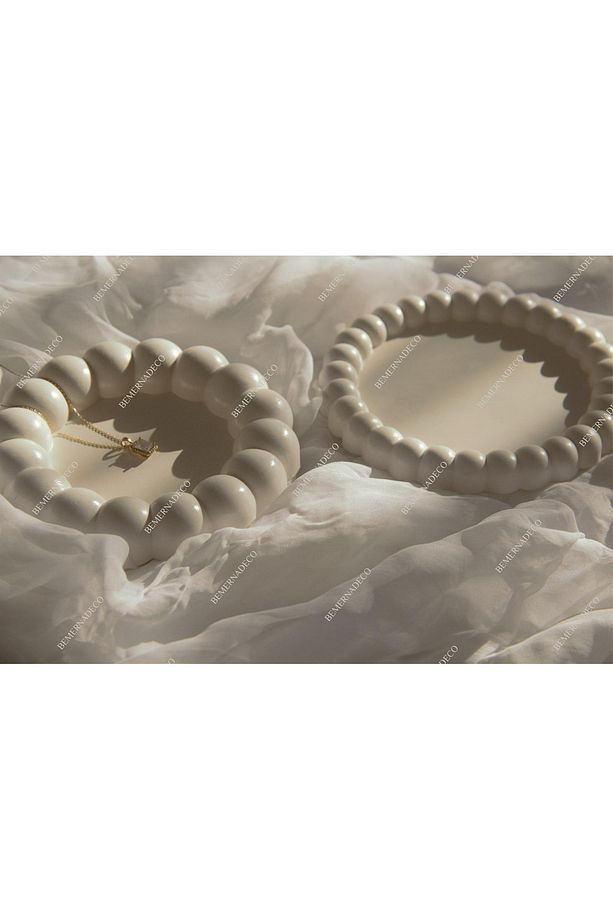 Dekoratif Takı Tabağı, Küçük Bubble, Bardak Altı, Takı Tabağı (VERNİKLİ) - 4