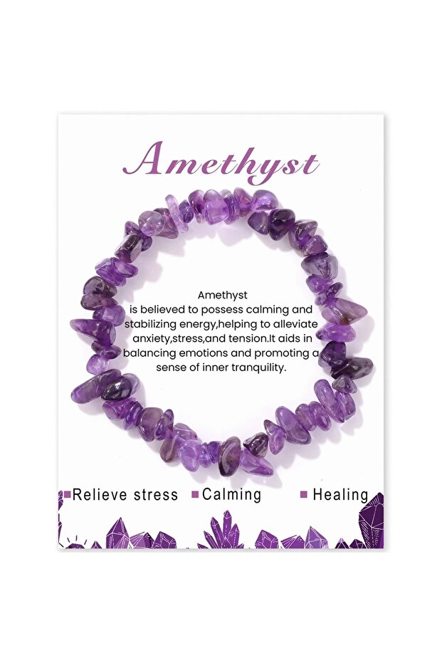 Amethyst Stone Bracelet - Men's & Women's Combination Complementary