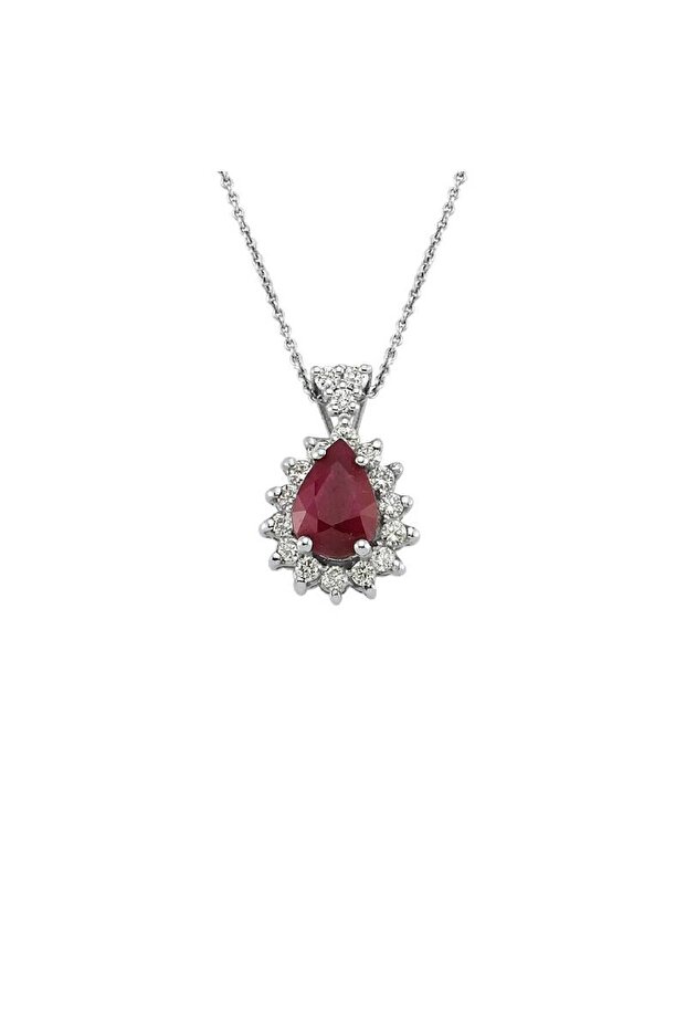 Pırlanta Yakut Kolye - 1