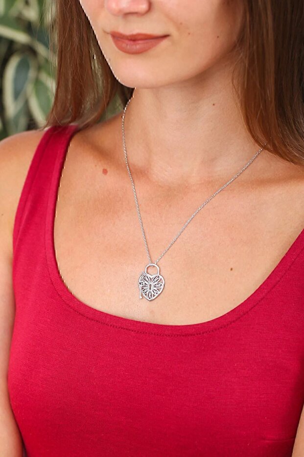 Silver Kilit Forever Kolye - 1