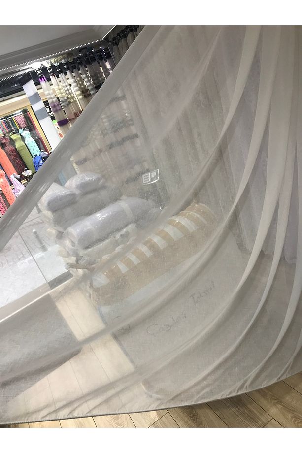 10 METRE KETEN TÜL PERDE DİKİŞSİZ YÜKSEKLİK 300 CM - 1