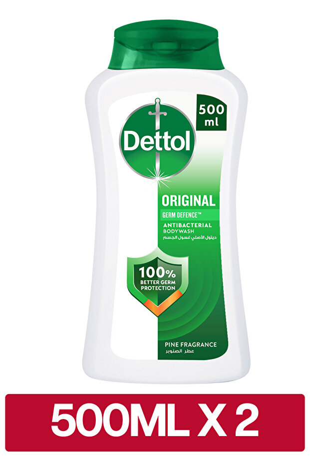 Original Shower Gel & Body Wash, Pine Scent, 500ml x2