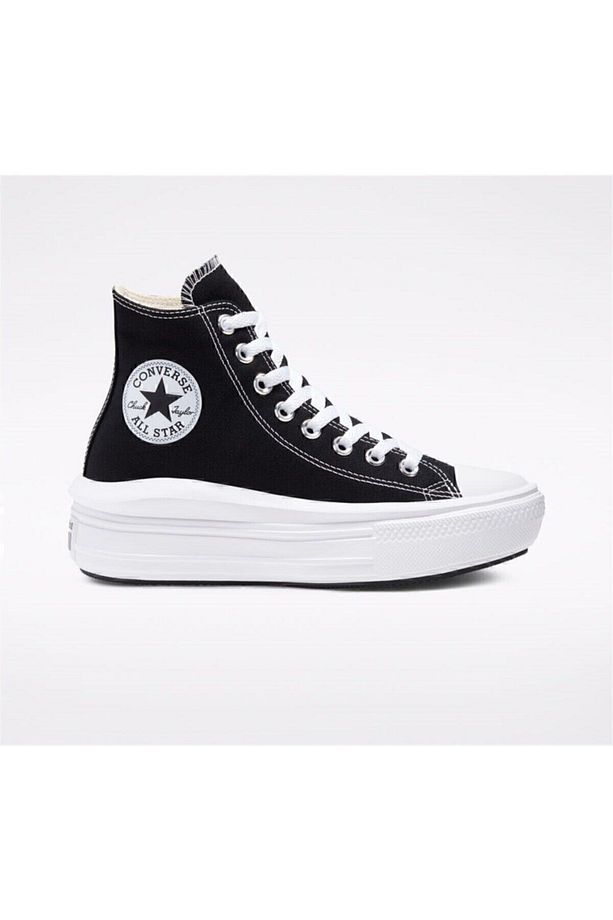 All Star Move Hi Siyah Beyaz Yüksek Taban Spor Ayakkabı 568497c V5 - 6