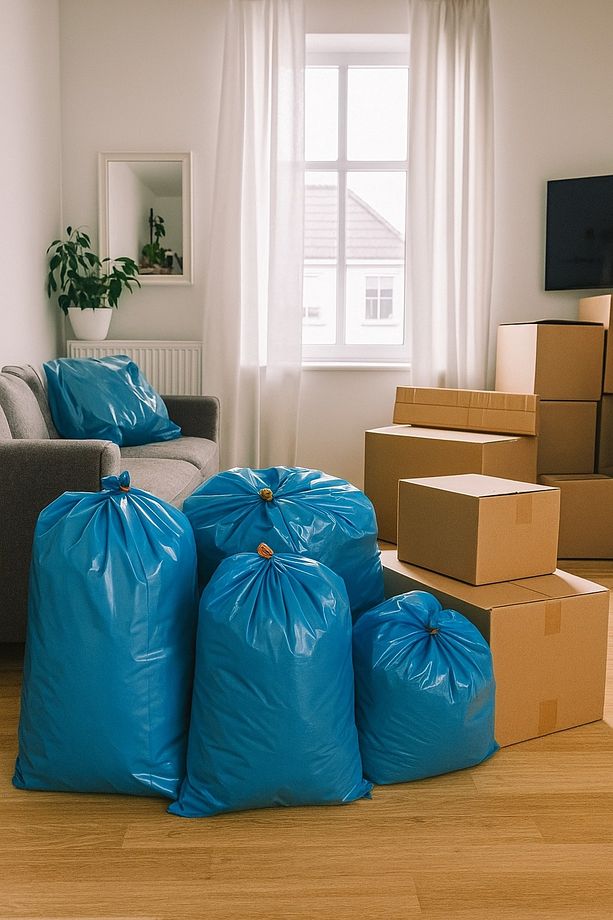 10 Adet Ultra Kalın Lastikli 80x110 Mavi Ev Taşıma Taşınma Poşeti Nakliye Çuvalı Nakliyat Torbası - 7
