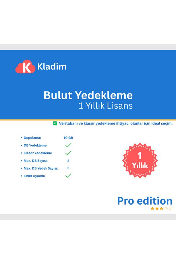 Verilerinizi Güvenceye Alın! | Bulut Yedekleme – SQL & Dosya Yedekleme – Yıllık Pro Paket - 1