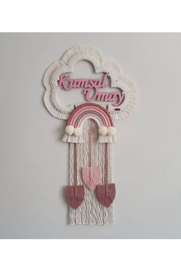 Makrome Bulut Bebek Kapı Süsü - 3