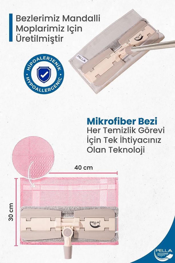 5li 40x30cm Mikrofiber Temizlik Bezi - Yeni Renkler - 5