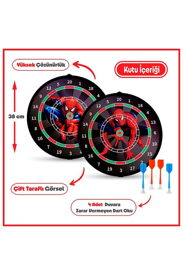 4 Oklu Mıknatıslı Dart Seti Çift Yönlü Manyetik Dart Askılı Dartboard - 3