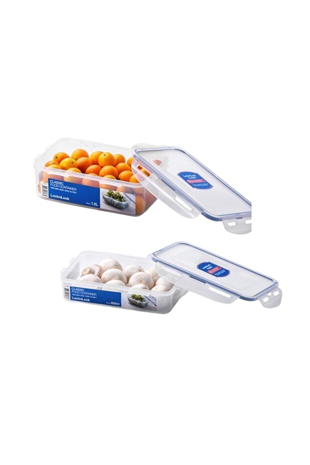 عبوات مستطيلة محكمة الغلق كلاسيكية سعة 800 مل + 1 لتر - 3