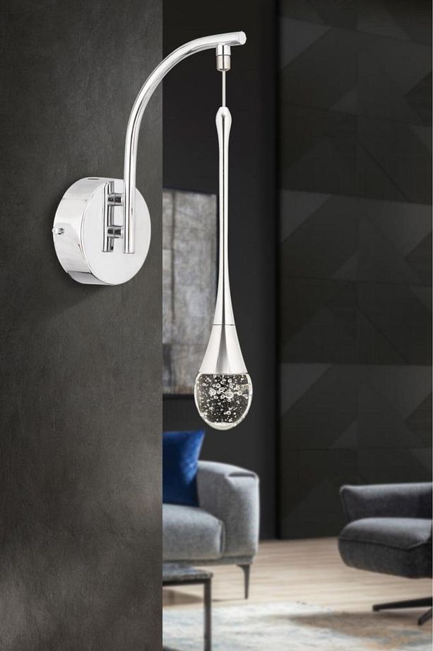 İstanbul Avize Aplik Mercure Tekli Gümüş Ledli 3 Renk Modern Led Aplik - 5