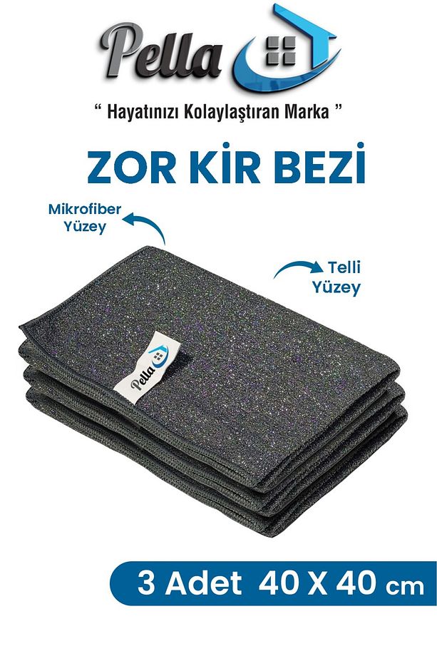 Telli Mikrofiber Bez/-Zor Kir Bezi 40x40 cm - 1