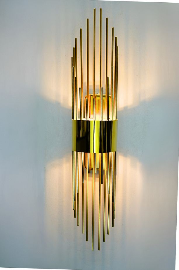 Merdiven Aplik Gold, Duvar Aplik, Pilli Aplik, Led Ampüllü Duvar Aplik, Lamba, Otel ,ofis Aplik - 3