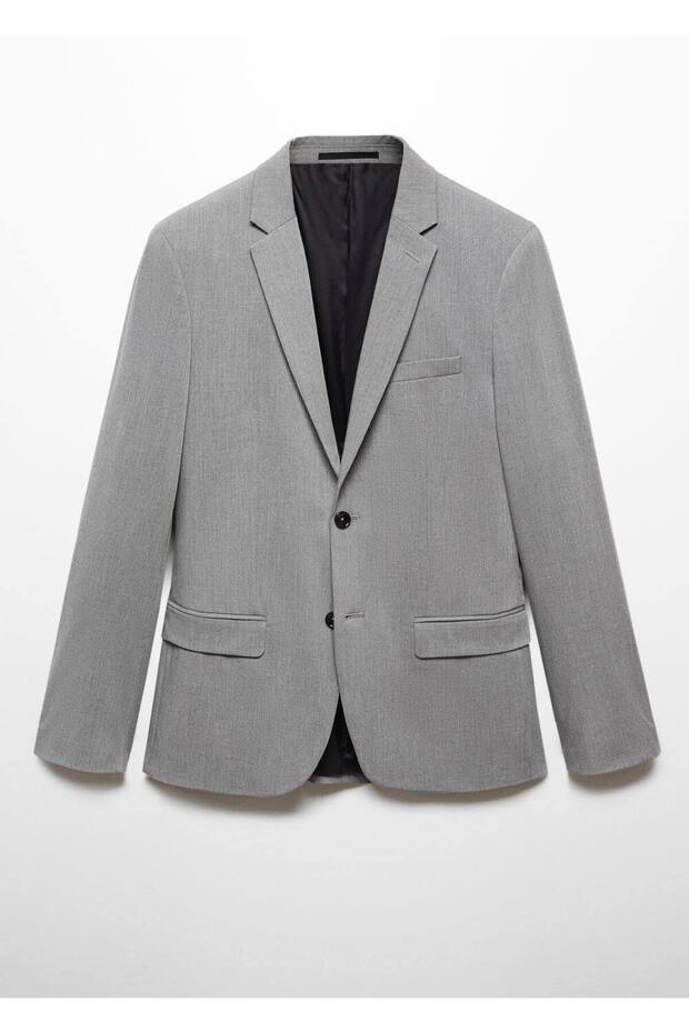 Streç kumaştan süper dar kesim blazer ceket - 3