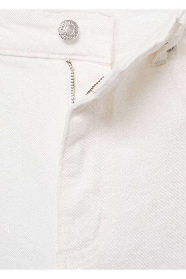 Slim fit kot bermuda şort - 6