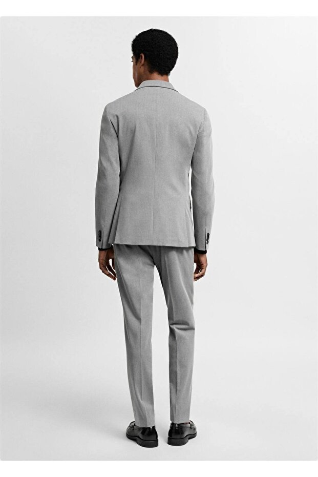 Streç kumaştan süper dar kesim blazer ceket - 4