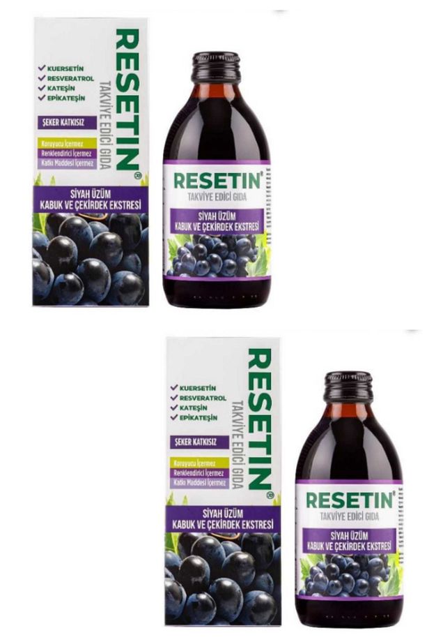 Resetin Siyah Üzüm Ekstraktı 250ml X 2 Adet - 1
