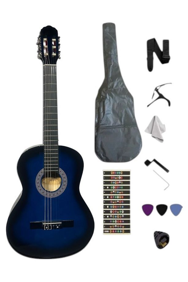 Sap Ayarlı 4/4 Tam Boy Klasik Gitar Seti(KILIF-PENA DAHİL) - 1