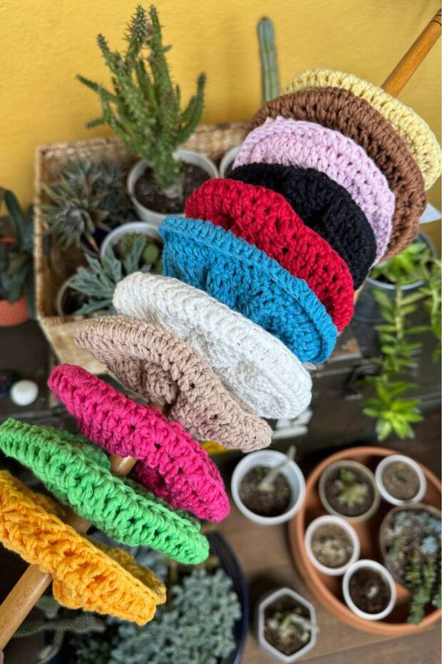 Elastic Hand Knitted Buckle - White