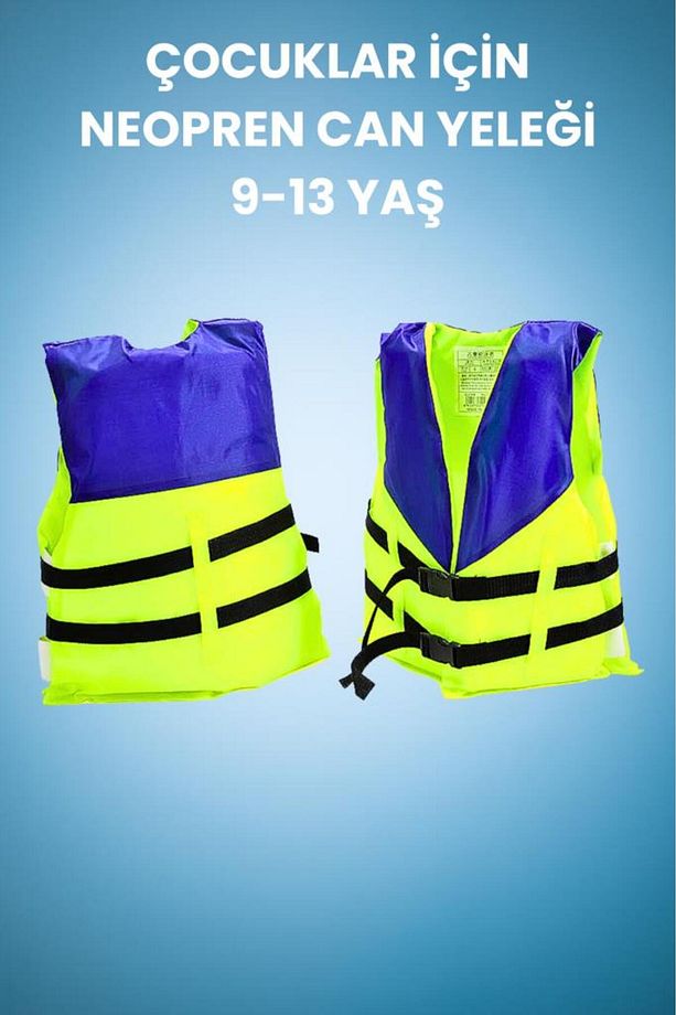 S Beden Sarı 4-8 Yaş Çocuk Can Yeleği Neopren Sünger Yüzme Yeleği Çocuklar Için Yüzdürme Yeleği - 1