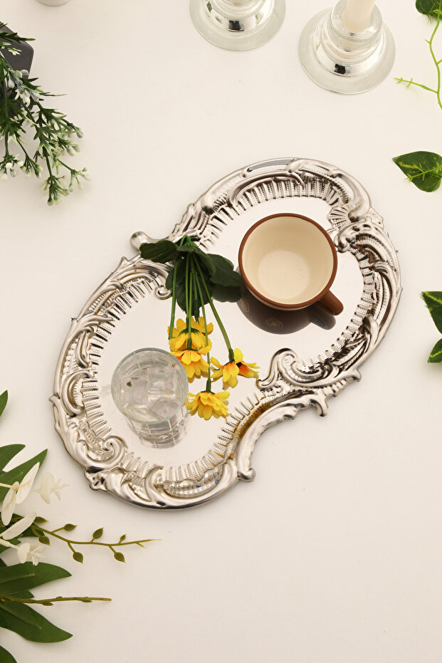 Silen Stainless Cloud Model Coffee Presentation Tray Silver 1 Piece