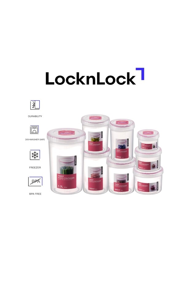 Twist Food Container Pack – Airtight & Versatile Storage Solution
