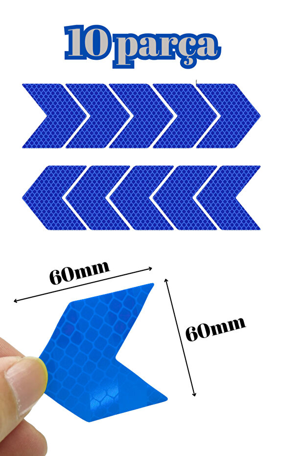 High Performance 10Pcs Chevron Shaped Reflective Sticker Set for All Vehicles Without Motor with Motor