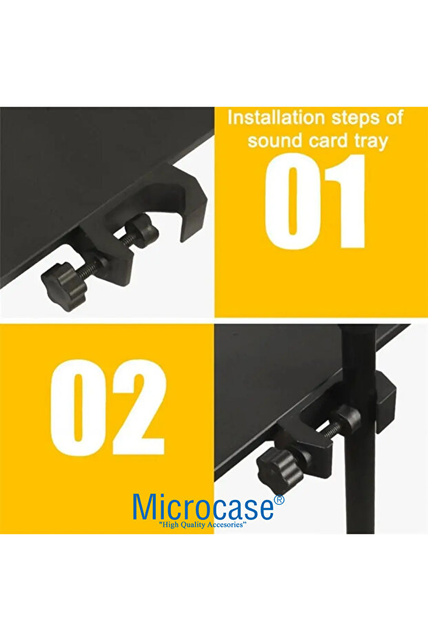 Tripodlara Monte Universal Sehpa Notebook Mikrofon Kitap vb Malzeme Rafı 200x140mm - AL5291 - 6