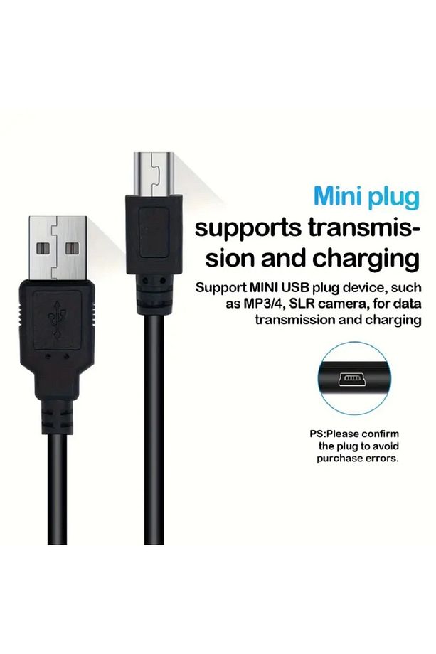 5 Metre 5m Mini Usb To Usb Data Şarj Kablosu Kamera Mp3 Ps3 Radyo Navigasyon Şarj Kablosu Piramit Uç - 9