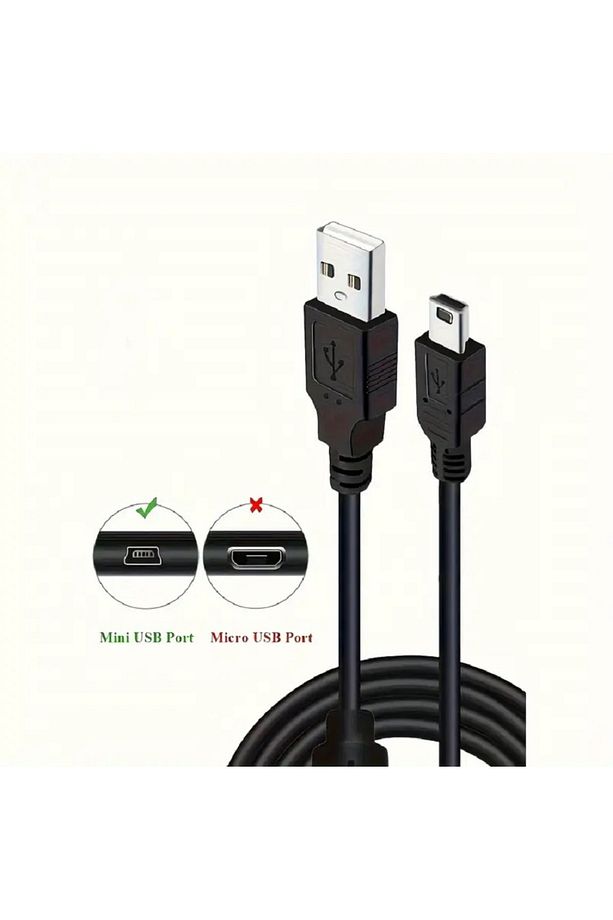 5 Metre 5m Mini Usb To Usb Data Şarj Kablosu Kamera Mp3 Ps3 Radyo Navigasyon Şarj Kablosu Piramit Uç - 5