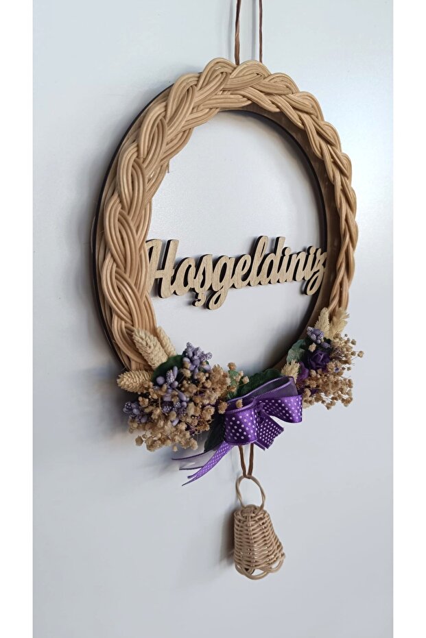 El Yapımı Bambu Örme Hoşgeldiniz Kapı Süsü - 3