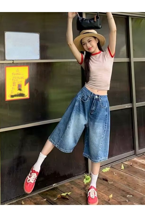TREND Y2K BAGGY JEAN ŞORT BERMUDA - 6