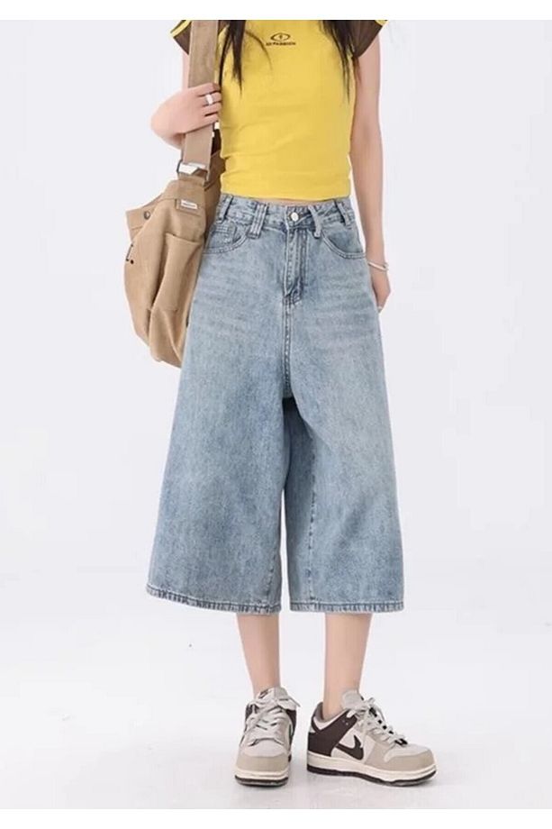 TREND Y2K BAGGY JEAN ŞORT BERMUDA - 1