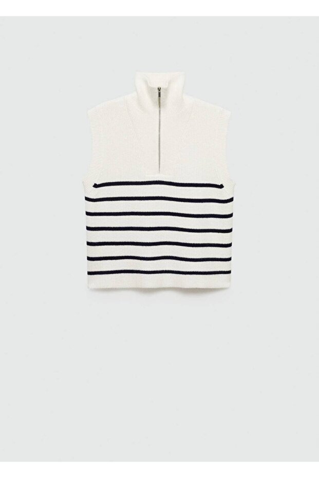 Triko fermuarlı yelek - 3