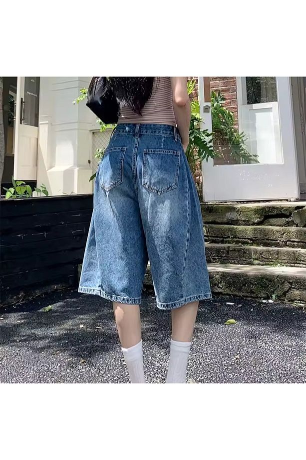 TREND Y2K BAGGY JEAN ŞORT BERMUDA - 5
