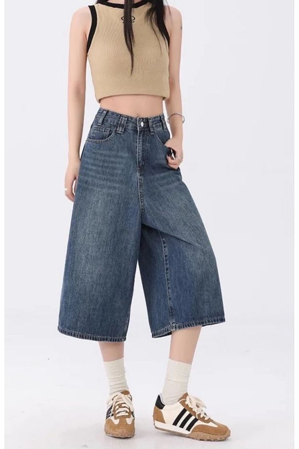 TREND Y2K BAGGY JEAN ŞORT BERMUDA - 5