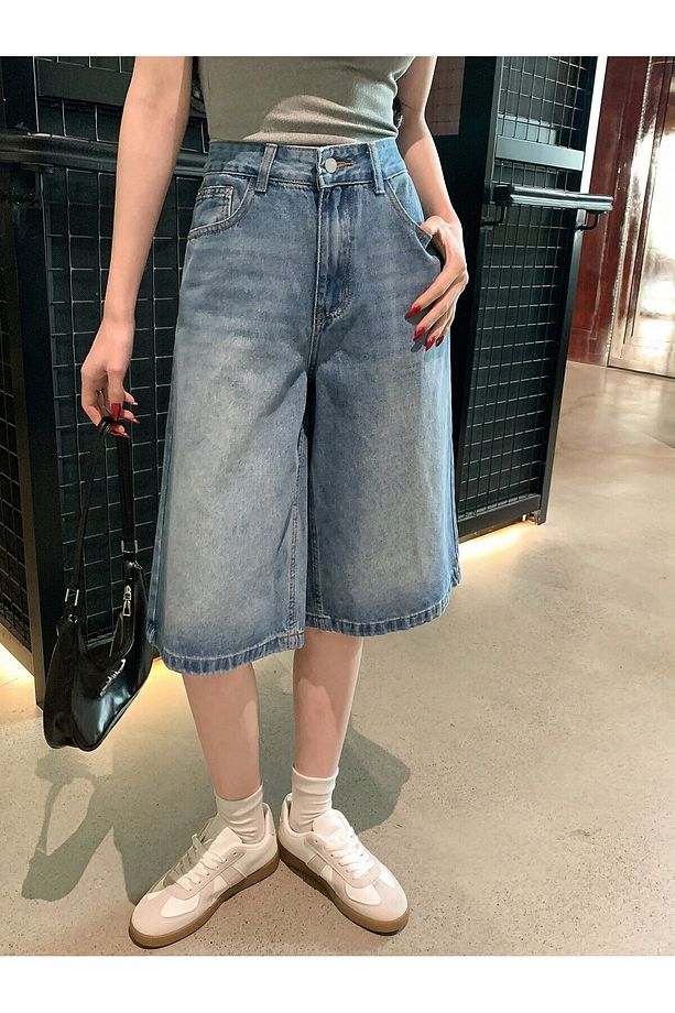 TREND Y2K BAGGY JEAN ŞORT BERMUDA - 4