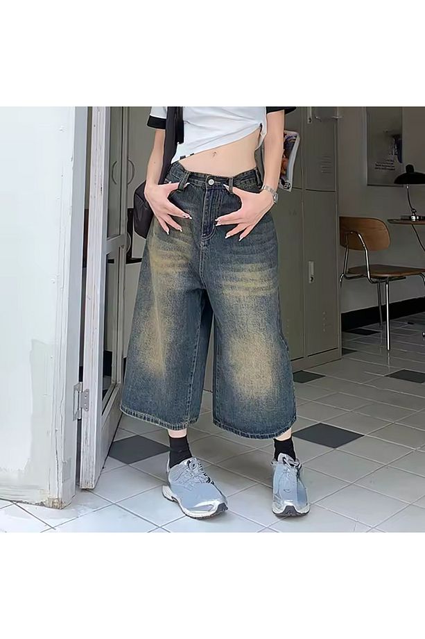TREND Y2K BAGGY JEAN ŞORT BERMUDA - 4