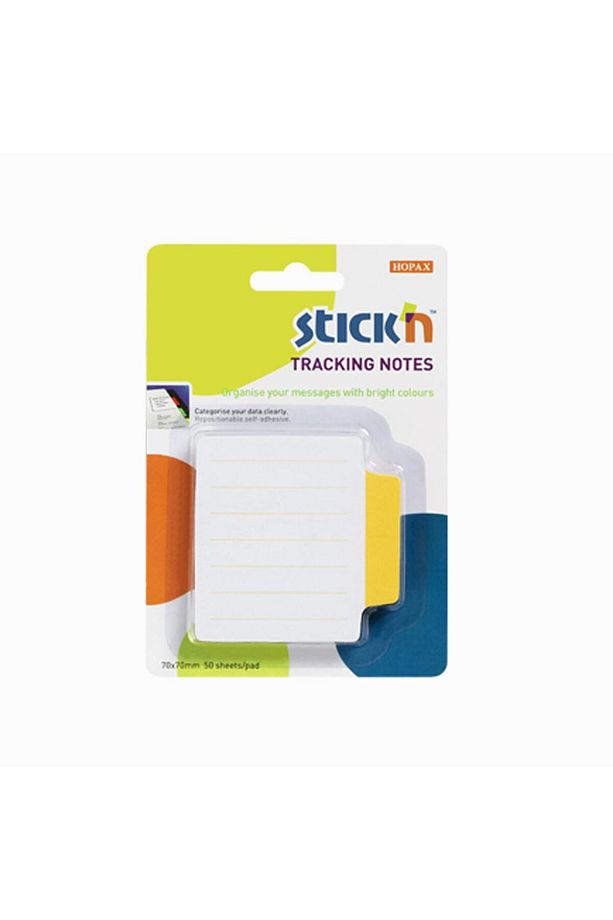 Stickn Tracking Notes Yapışkanlı Çizgili Not Kağıtları Sarı 21484 - 1