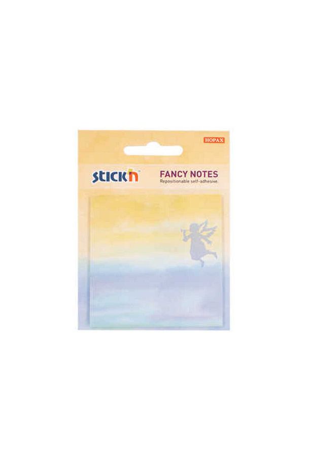 Stickn Fancy 76x76mm Yapışkanlı Not Kağıdı Melek (TURUNCU-MAVİ) 21730 - 1