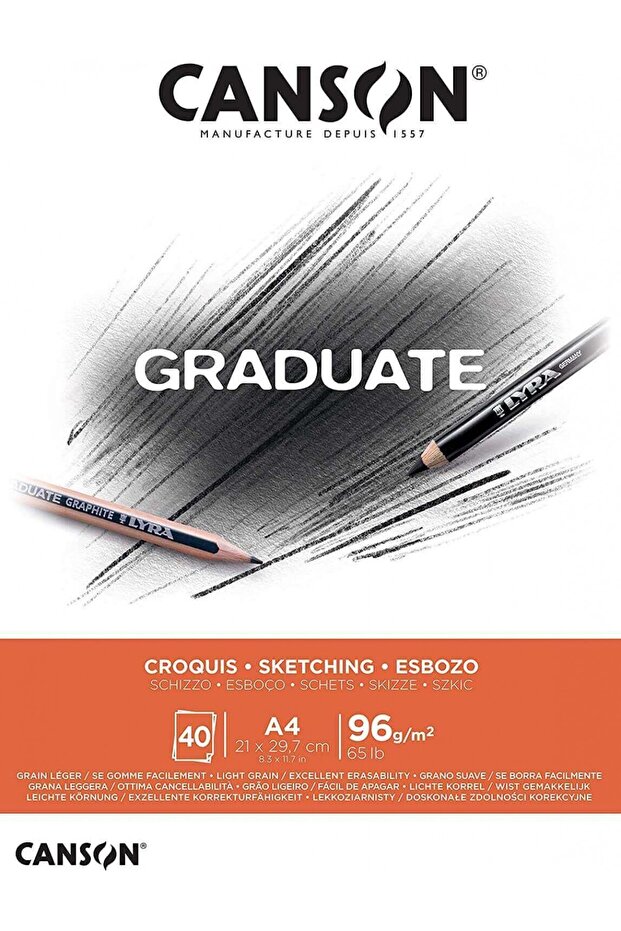 لوحة التخرج Cangrad Sketch A4 96gr 40yp Block /400110362