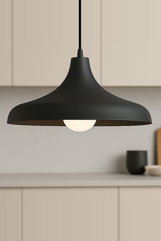 Aura Metal Tekli Siyah Sarkıt Avize Retro Rustik Model Modern Endüstriyel Mufak Hol Cafe Salon Avize - 2
