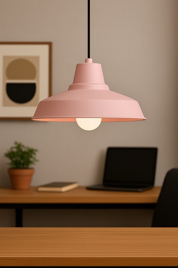 Lunora Metal Tekli Pembe Sarkıt Avize Retro Model Modern Endüstriyel Mufak Hol Cafe Salon Avize - 3
