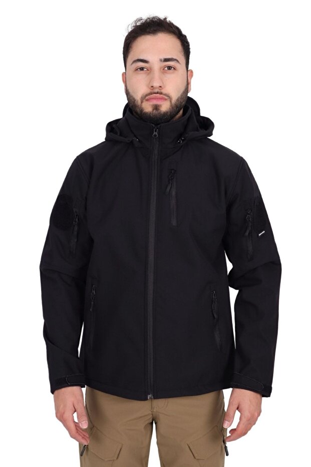 Siyah Tactical Softshell Mont - 1