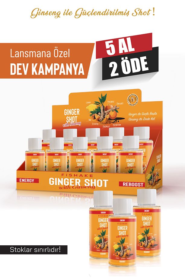Ginger Shot & Ginsengli 10 Adet x 50 ML - 1