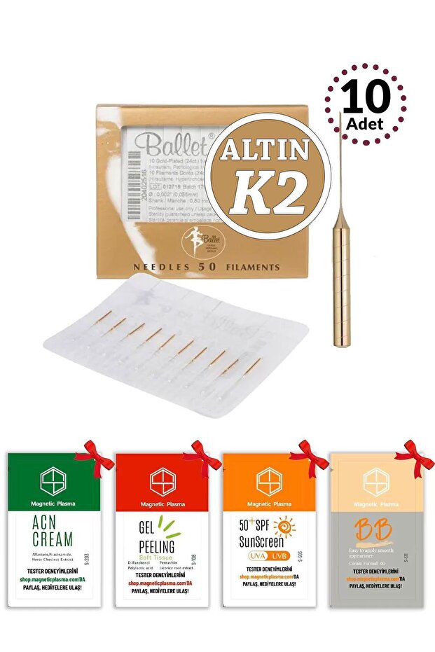10 Pieces K2 Gold Hair Removal Needle Original Ballet K2 Gold Needle