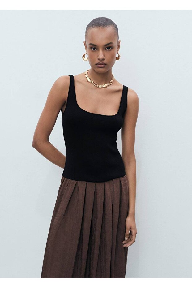 Kombine evaze elbise - 1