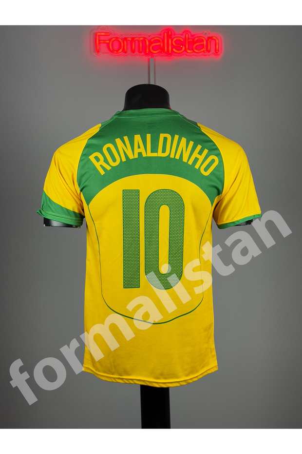 B.r.e.z.i.l.y.a Ronaldinho Yetişkin Futbol Forması-sarı - 3