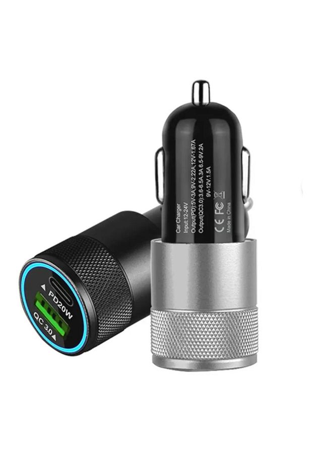 Araç Çakmaklık Hızlı Şarj Aleti I Phone Ve Android Uyumlu Type-c Ve Usb Girişli - 5