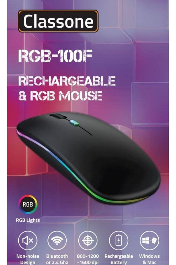Kablosuz Fare Wireless Mouse 4 Tuşlu Renk Sessiz Şarj Edilebilir Dpı Kontrol Hadron - 5